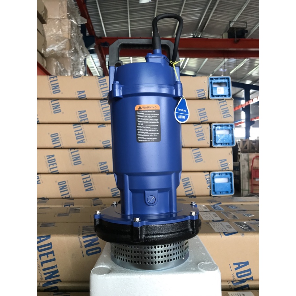 Máy bơm chìm đẩy cao 0.75HP - Bơm chìm hút bùn thải hố móng ( QDX1.5-32-0.75K3 )