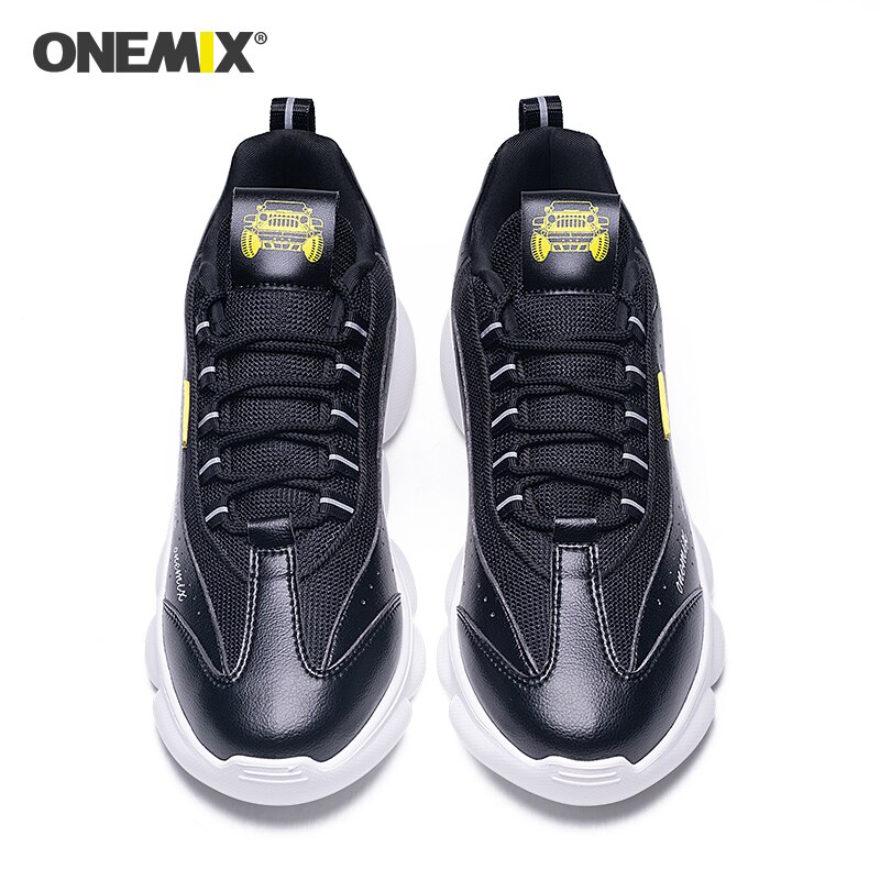 ONEMIX Walking Shoes For Men Lightweight Leisure Sneakers Fashion Casual Street Sports Shoes Lace Up Soft Outdoor Jogging Shoes