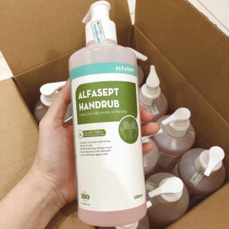 Nước rửa tay khô nhanh - dung dịch sát khuẩn ALFASEPT HANDRUB - Chai 500ml (Hàng có sẵn) thumbnail