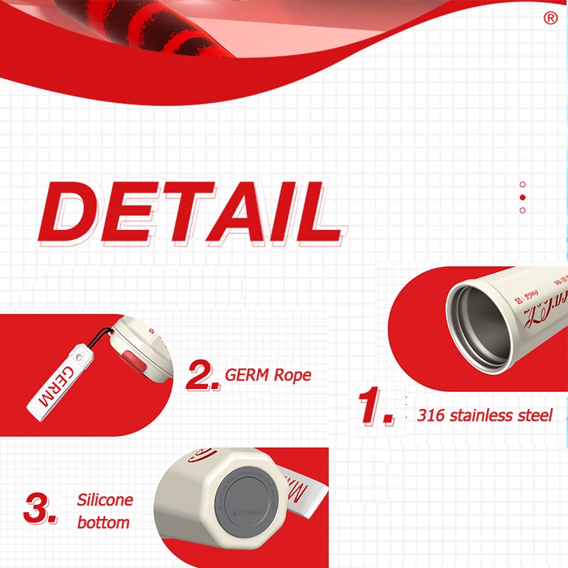 COCA COLA Cốc Uống Cà Phê Bằng Thép Không Gỉ 316 390ml / 590ml
