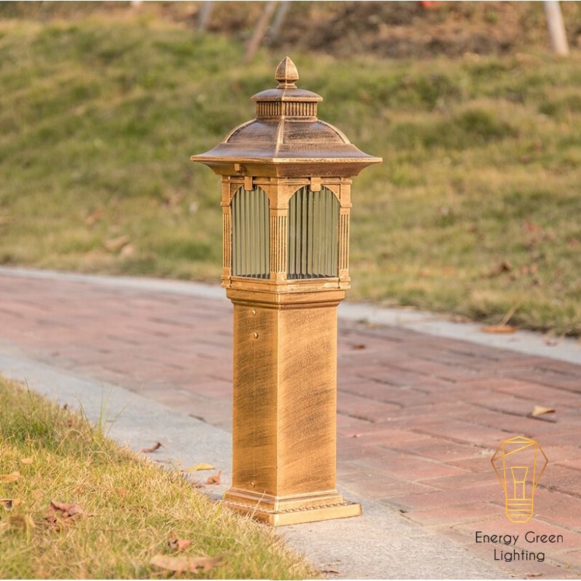 Đèn Cột Trang Trí Sân Vườn Cổ Điển Energy Green Lighting DSV-1172 Chống Nước - Chiều Cao 62cm - Cắm Điện 220V - Kèm Bóng