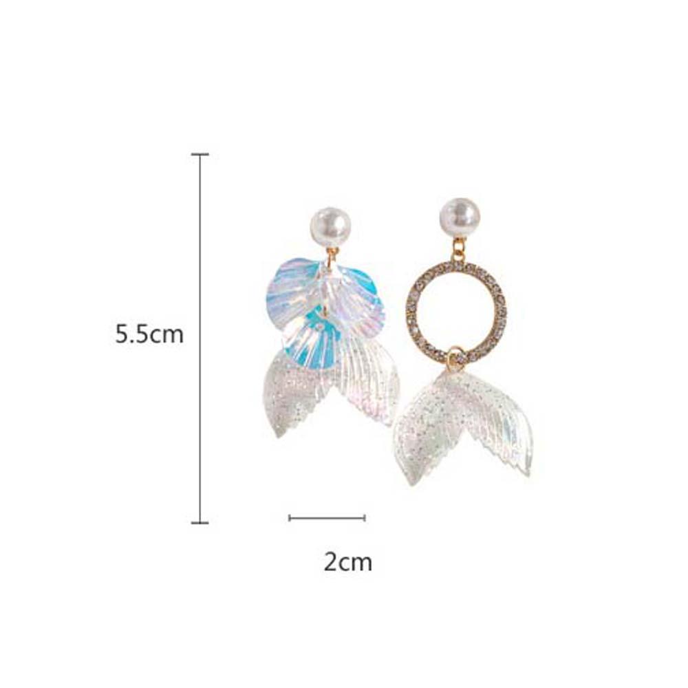 Bông Tai Hình Đuôi Cá Bằng Hợp Kim Acrylic Phong Cách Hàn Quốc Thời Trang Cho Nữ