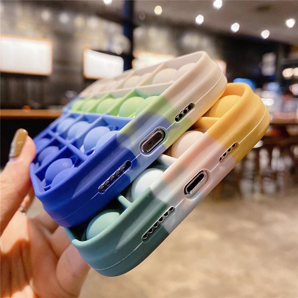 Pop It Push Bubble Fidget toy Ốp Lưng Tpu Mềm Chống Sốc Cho Ốp Lưng In Chữ It Cá Tính Cho iPhone 12 Pro Mini 11 XS Max XR 7 8 Plus | BigBuy360 - bigbuy360.vn