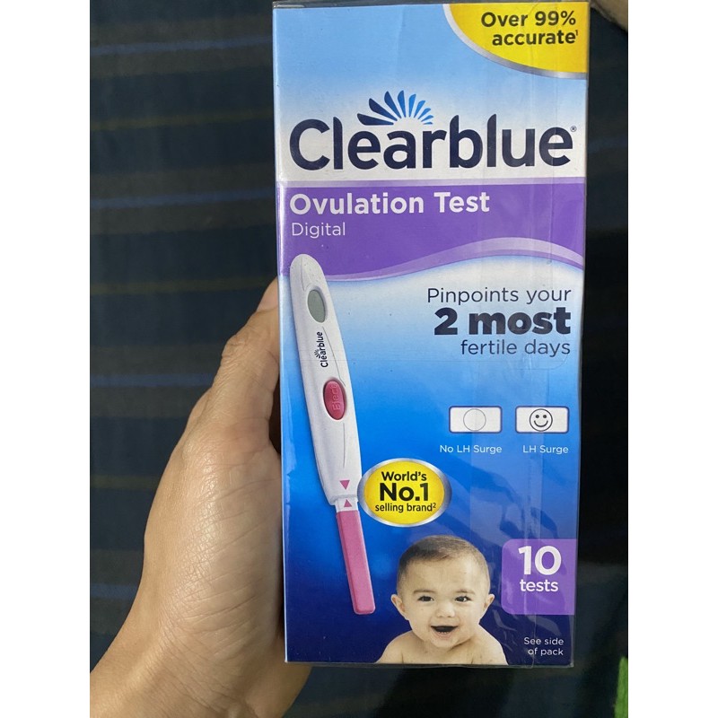 Que thử rụng trứng Clearblue ovulation test 2 most 10 test