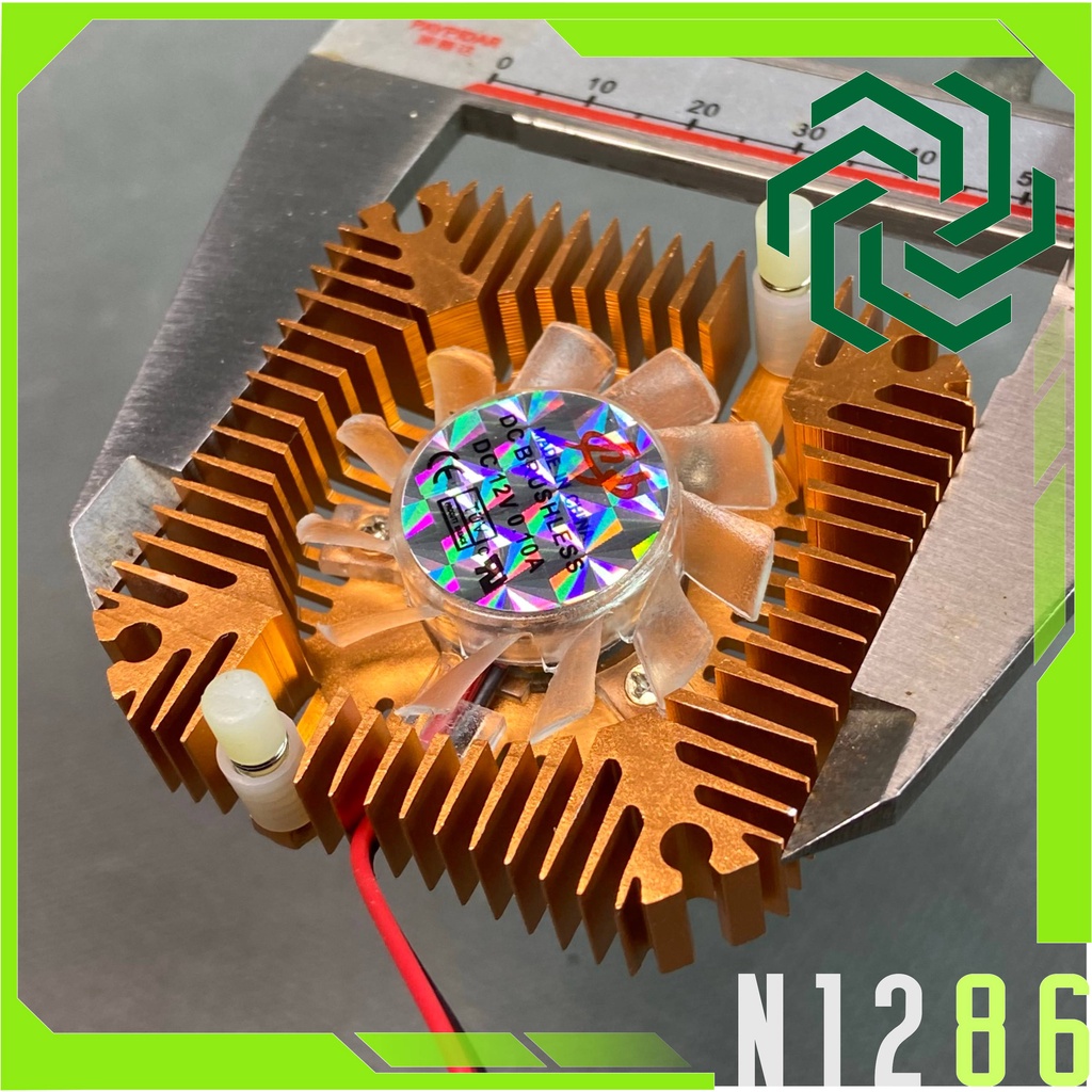 QUẠT 4 cm có tản nhôm 12v 0.1A . khung nhôm, gió êm