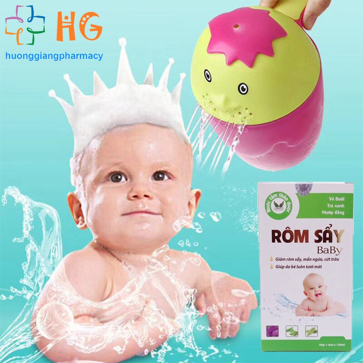 Rôm Sẩy Baby - Giảm rôm sẩy, mẩn ngứa, cứt trâu, giúp da bé luôn tươi mát (Chai 150ml)