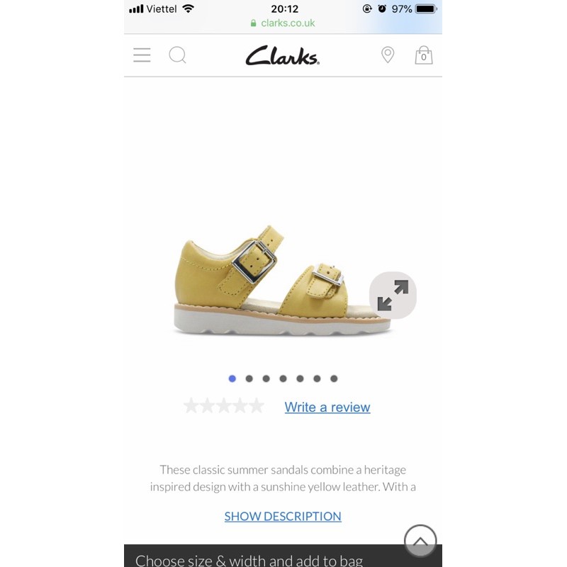 Giày trưng bày Clarks! Sale!