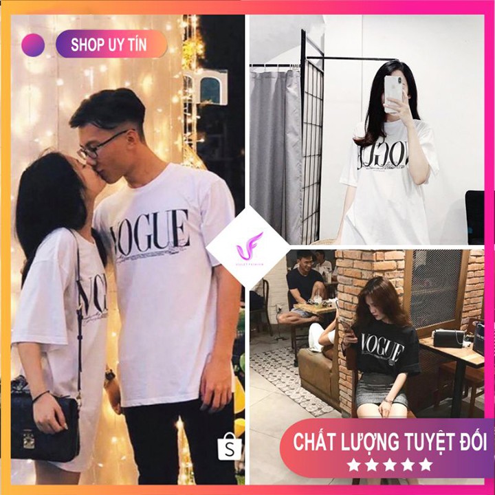 Áo Phông Unisex 🎁[FREESHIP]🎁 Áo Thun VOGUE Dáng rộng, vải cotton-mềm mịn thoáng mát Mã TT08