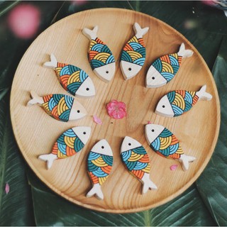 MÓC KHOÁ CÁ GỖ HANDMADE
