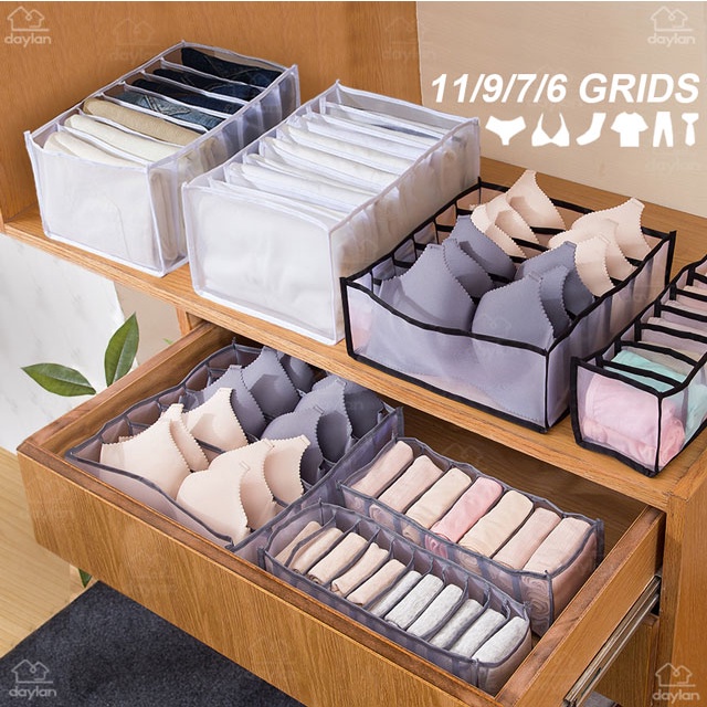 6/7/9/11ngăn Hộp đựng đồ lót áo ngực, Hộp ngăn kéo đựng đồ, Hộp đựng đồ lót bít tất, Hộp đựng áo phông quần jean, Hộp ngăn quần jean, Hộp đựng quần áo