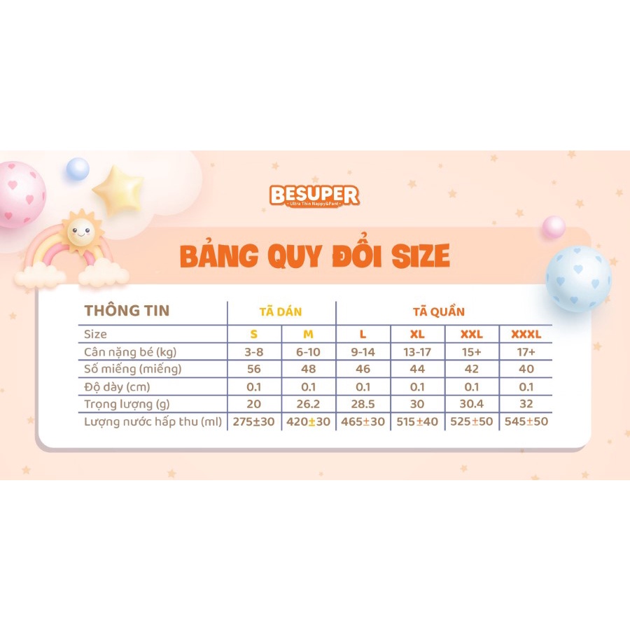 COMBO 2 Tã Quần Organic Besuper - Bỉm Dán Chuẩn Châu Âu Lõi Nén Mỏng Nhẹ - Cho Bé 3 Đến 25kg S-3XL