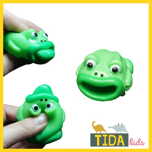 Thú Bóp Lè Lưỡi Bằng Nhựa Dẻo, Đồ Chơi Giải Trí Độc Lạ Hài Hước Troll Bạn Bè, Đạo Cụ Halloween TiDa Kids Shop