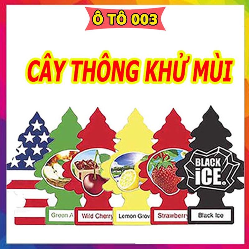 [Mã LIFE0704ALL giảm 10% đơn 50K] Cây thông thơm Mỹ Little tree - Mùi hương tự chọn túi thơm cây thông Mỹ