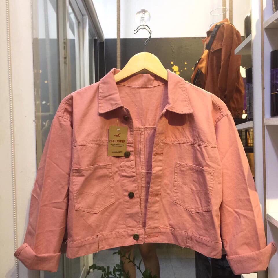 Áo Khoác Kaki Nữ Form Lửng Nút Kiểu Sau Lưng Cao Cấp KK026 Khoác JEAN Kaki Nữ