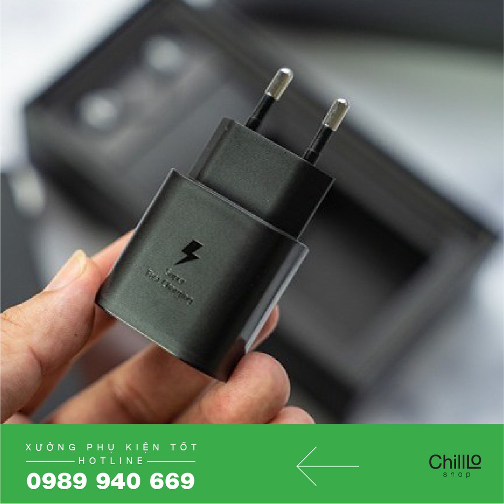 Củ Sạc Nhanh 25W PD 3.0A Cổng Type C - Cục Sạc Cho Điện Thoại/ Máy Tính Bảng Flagship Dòng Note/ S/ A