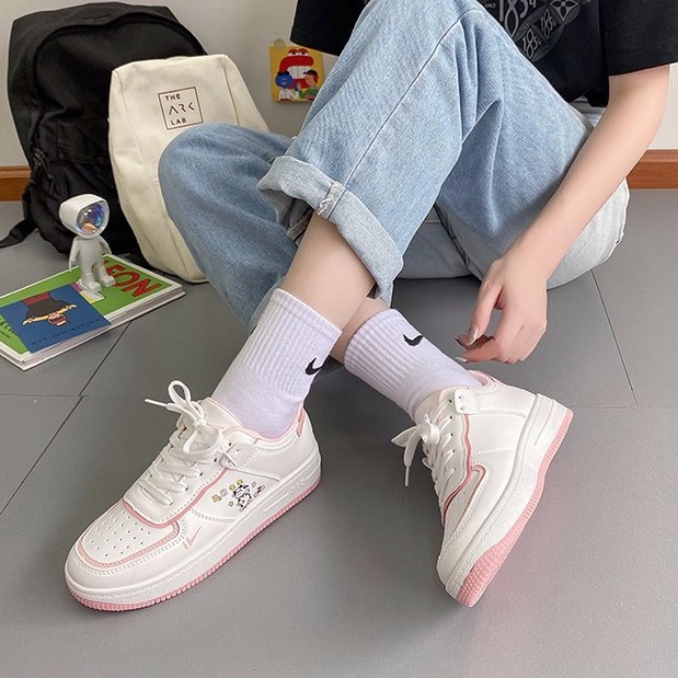 Giày thể thao nữ, giày sneaker nữ bò sữa đẹp đi chơi dễ thương G 147