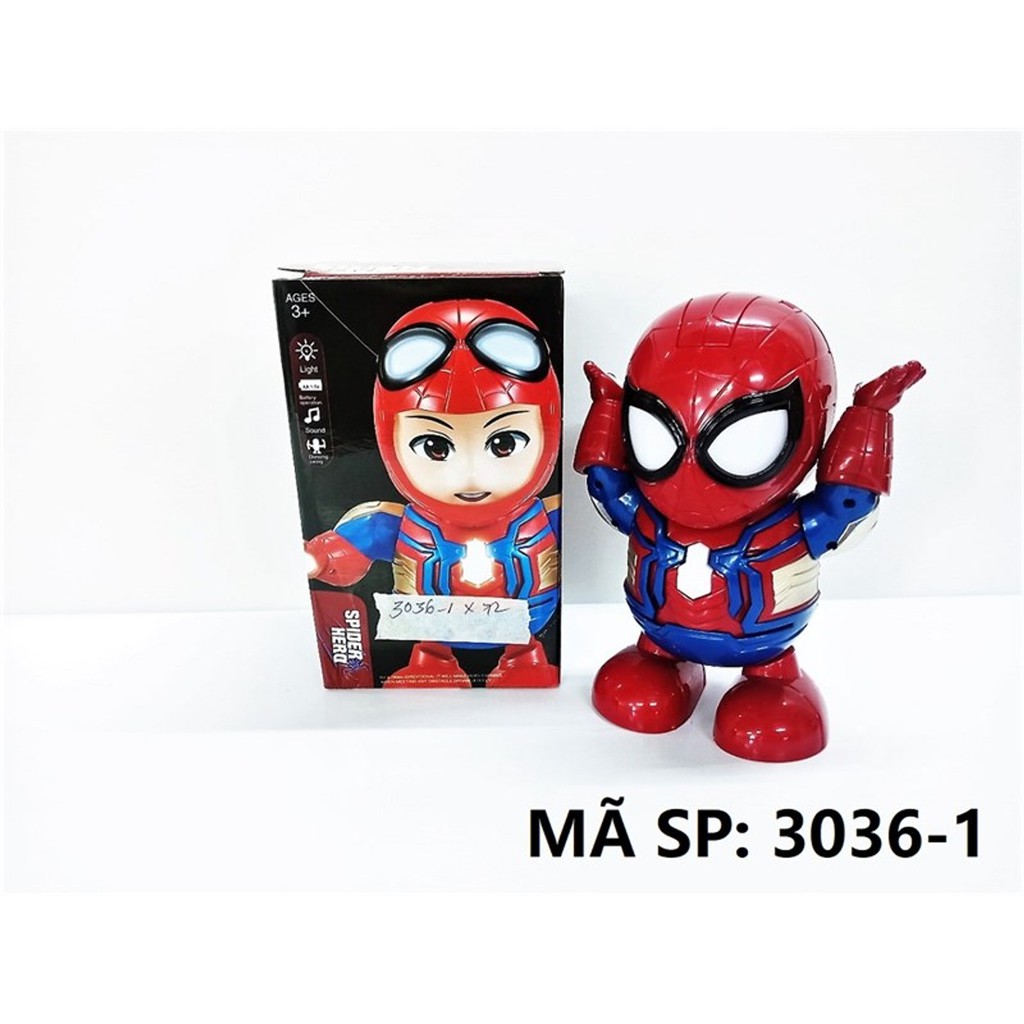 Người nhện nhảy múa lật mặt - Spider Man - Loại 1 - Có đèn, nhạc - 3036-1