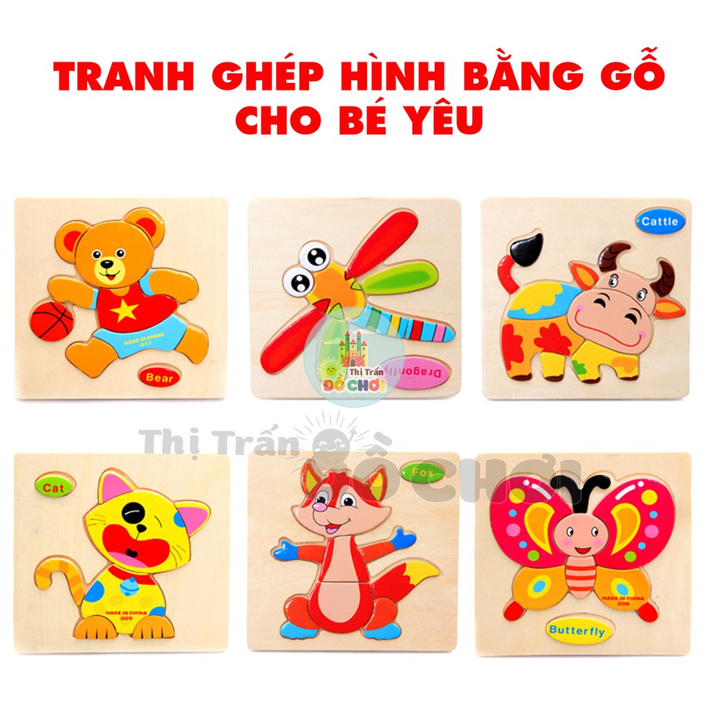 Tranh ghép hình nhiều mẫu cho bé vừa chơi vừa học