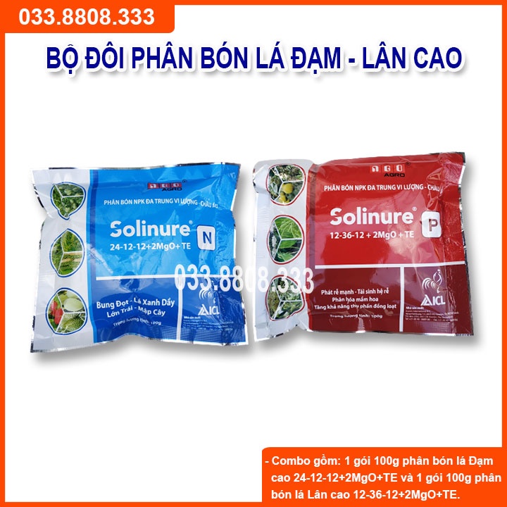 BỘ PHÂN BÓN DÙNG CHO CÂY CON SOLINURE P&amp;N giúp cây phát triển nhanh