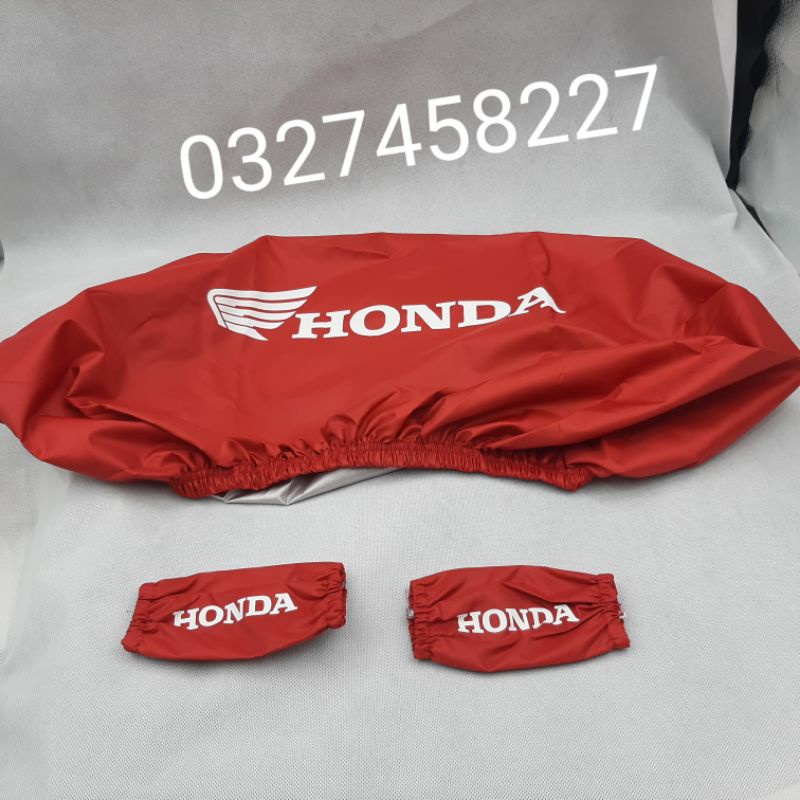 Trùm bọc yên, bao tay xe máy honda màu đỏ cực đẹp