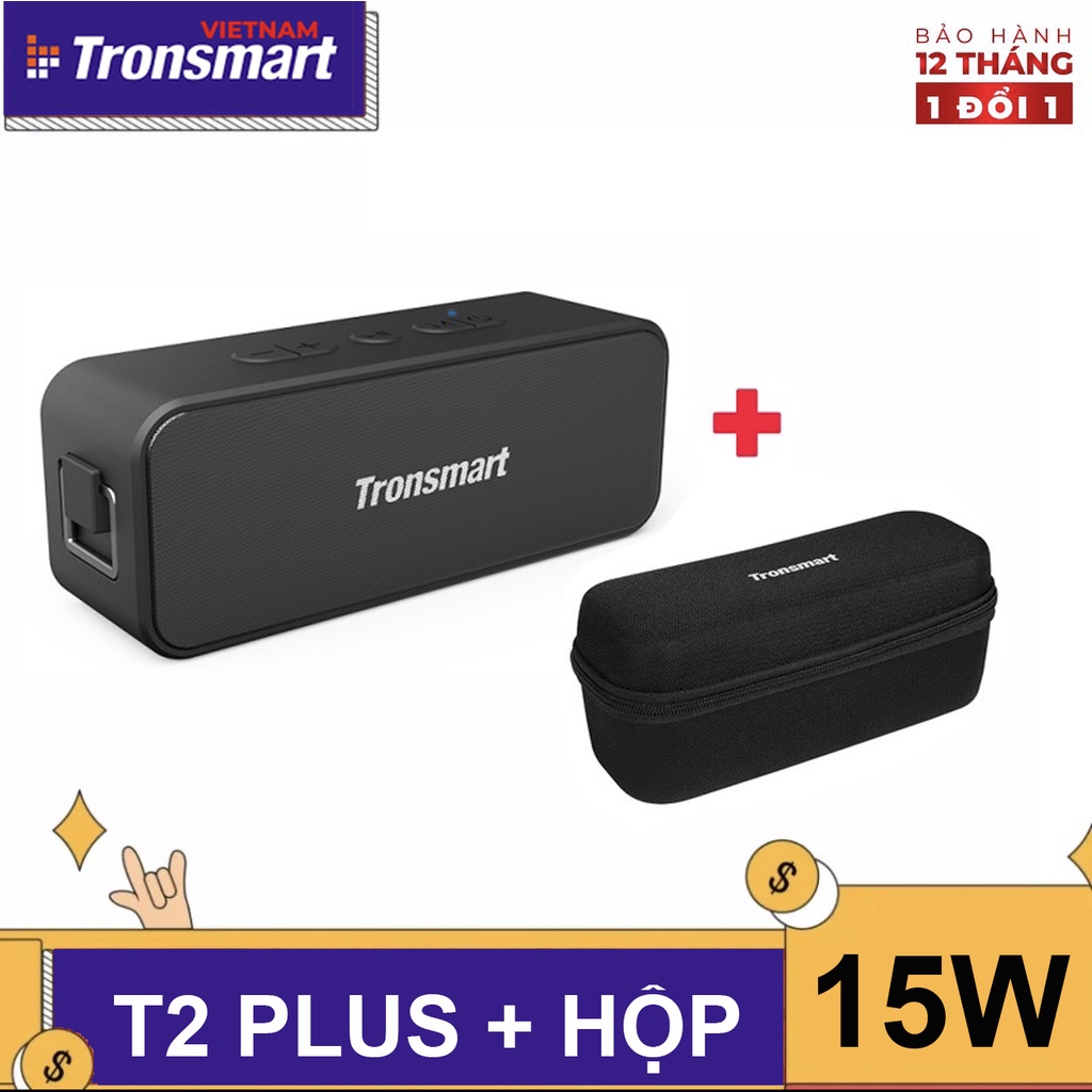 Tronsmart Element T2 Plus | Loa Bluetooth 5.0 ngoài trời chống thấm nước IPX7 Công suất 20W