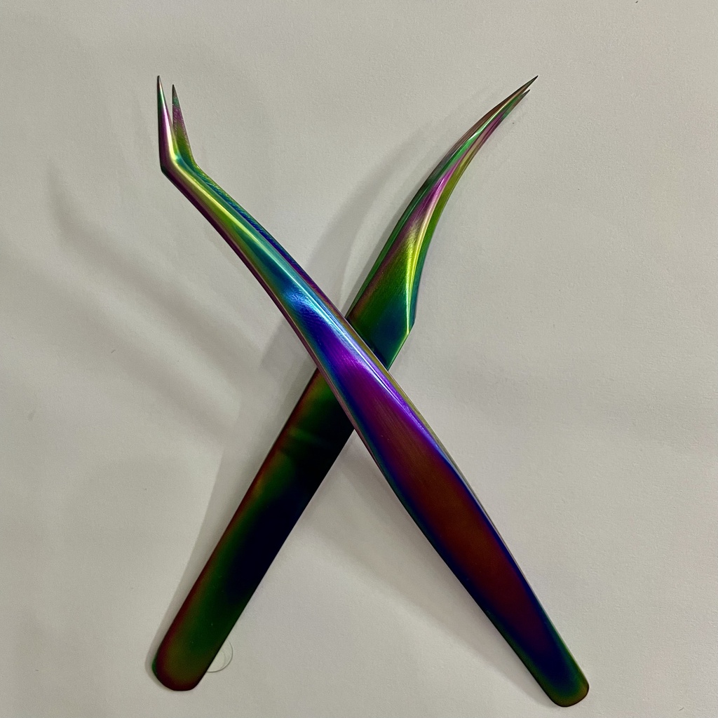 Nhíp nối mi classic +tách heo 7 màu_dụng cụ nối mi - thúy hà