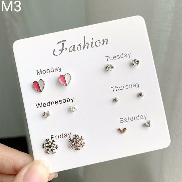 Set 6 hoa tai phong cách, cá tính