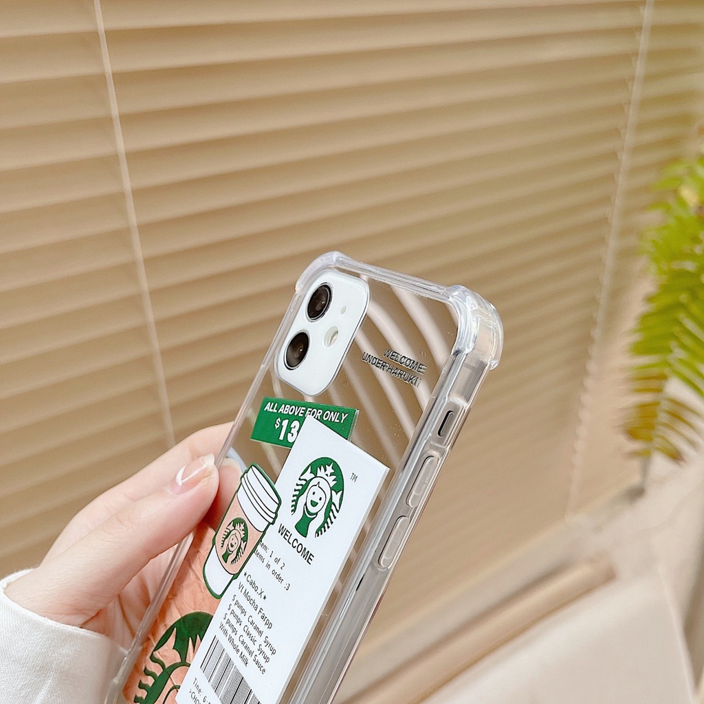 Ốp lưng điện thoại Iphone TRÁNG GƯƠNG chống sốc 4 góc CAFE STAR BUCKS ip7,8,plus/X,XS/XSMAX/11/11/12/13,pro,max