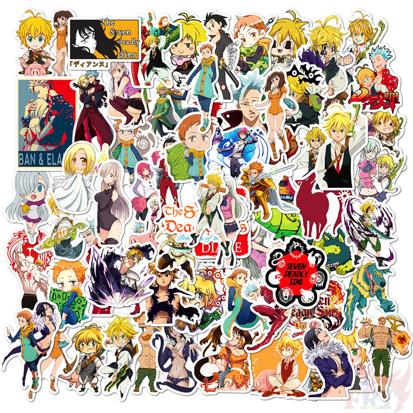 100Pcs/Set ❉ The Seven Deadly Sins - Series A Anime Stickers ❉ Waterproof DIY Fashion Decals Doodle Stickers