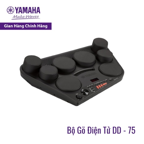 Trống điện tử YAMAHA DD-75 đa năng tích hợp nhiều âm thanh bộ gõ, thiết kế nhỏ gọn với 8 mặt trống cảm ứng và 2 pedal