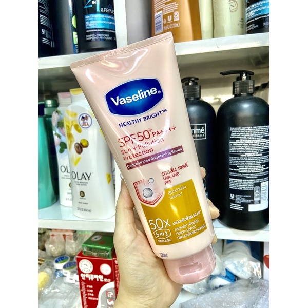 SỮA DƯỠNG THỂ CHỐNG NẮNG VASELINE 50X HEALTHY BRIGHT SPF50+ PA++++