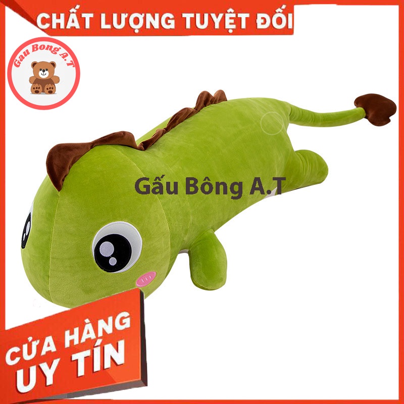 Gấu Bông Khủng Long Đuôi Tim, Gối Ôm Hình Khủng Long Mắt Lồi Siêu To Khủng Lồ size 50cm-1m5