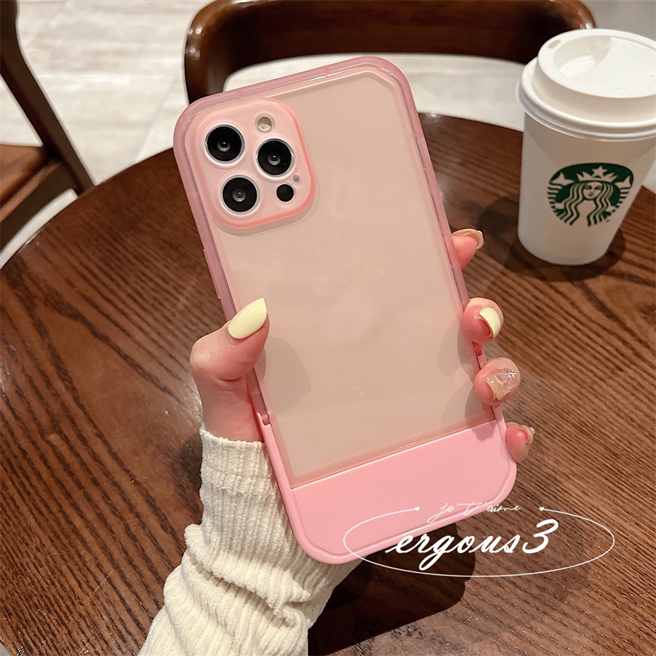 Case For iPhone 11 7 8 Plus 6 6s Plus SE 2020 Pull Camera Lens Colorful Clear Phone Anti-fall Soft Protective Cover