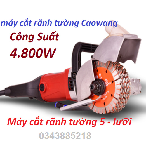 máy cắt tường tạo rãnh 5 lưỡi có bơm chìm caowang