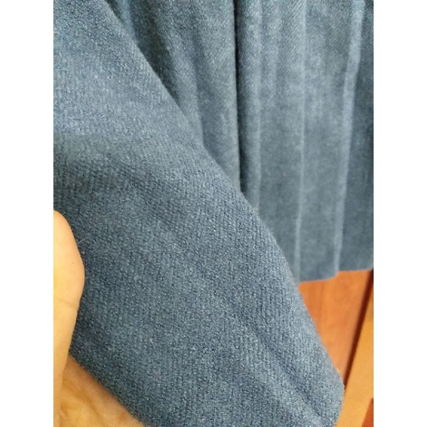 Chân váy dạ dập li màu ghi xám size S thanh lý