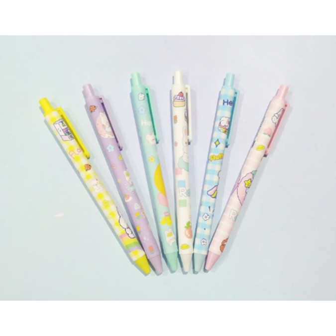 bút gấu thỏ lông xù milky joy BBB16 mèo thỏ cà rốt dẹt bút hoạt hình dễ thương kute