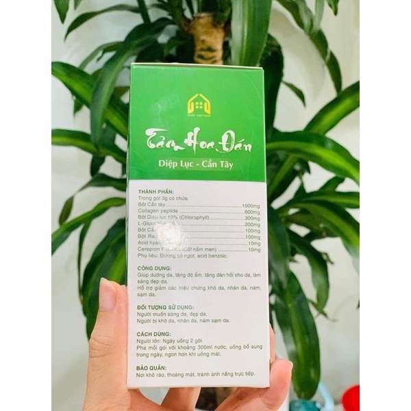 TÂM HOA ĐÁN ❤️ KÈM QUÀ❤️ Diệp Lục Cần Tây Giúp Đẹp Da ,Giảm Cân ,Giảm Mụn,Thâm Nám, Mát Gan ,Tăng Cường Sinh Lý Nam Nữ