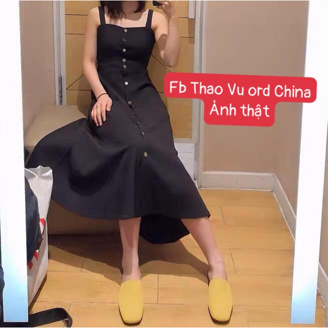Váy Hai Dây ⚡️ẢNH THẬT⚡️ Váy Đầm Hai Dây Chất Cotton Cực Mát, Dáng Dài Xòe | BigBuy360 - bigbuy360.vn