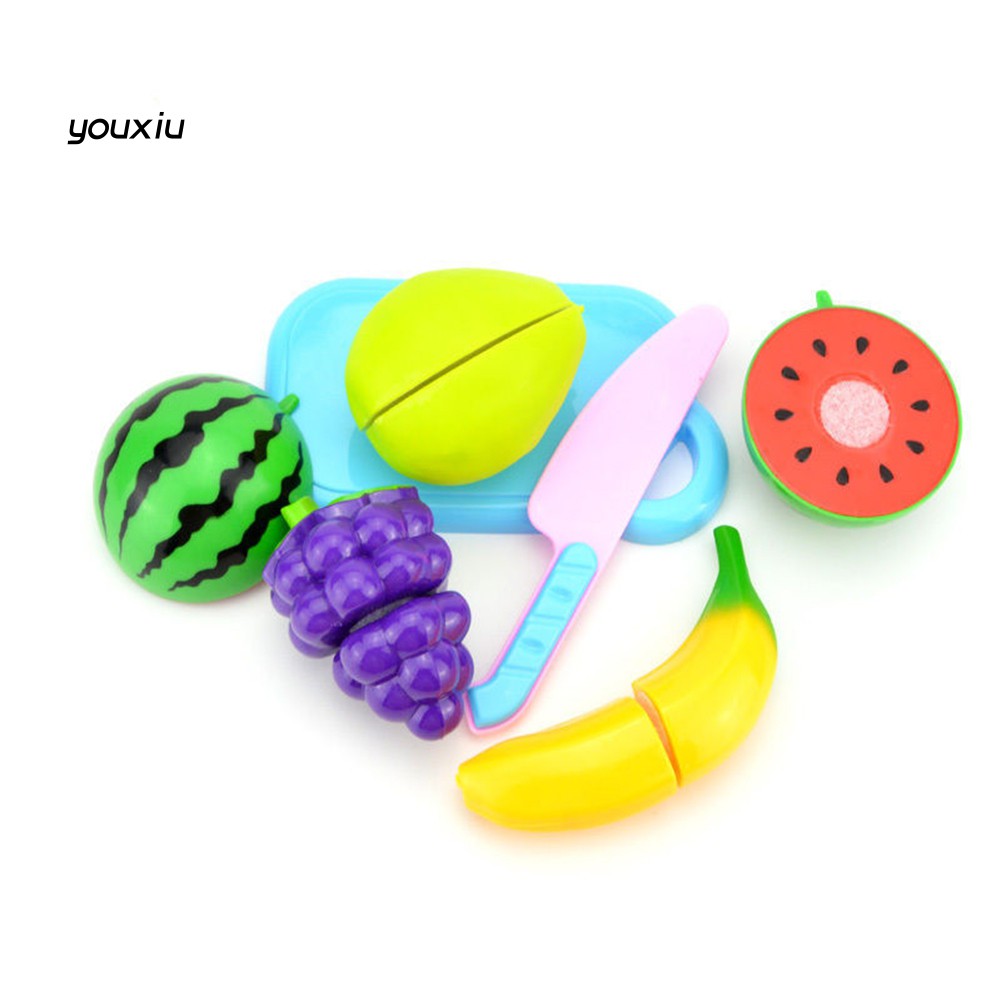 Bộ 6 đồ chơi cắt trái cây/ rau/ thức ăn nhân tạo có thể tái sử dụng cho bé