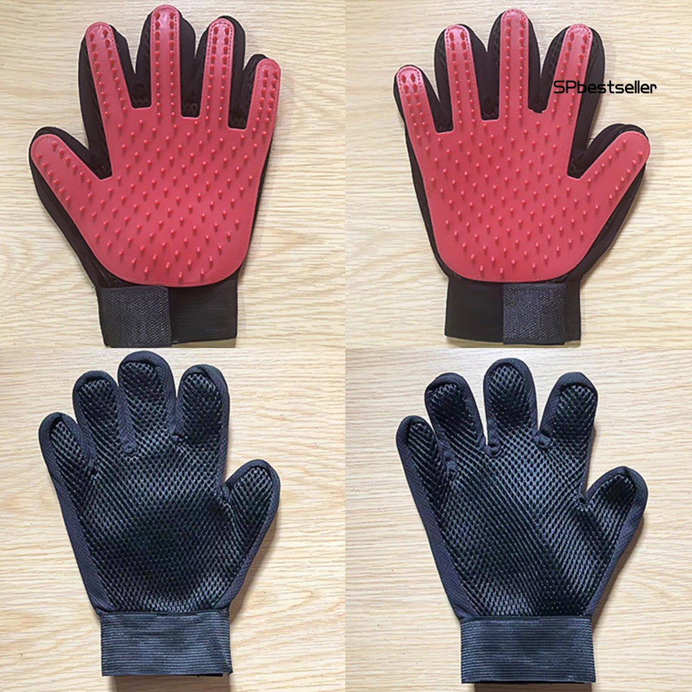 1 Đôi Găng Tay Mát Xa, Chải Lông Cho Thú Cưng