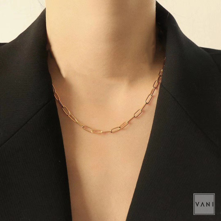 Dây Chuyền, Choker Xích Vàng Size Nhỏ Unisex - Tharo Store