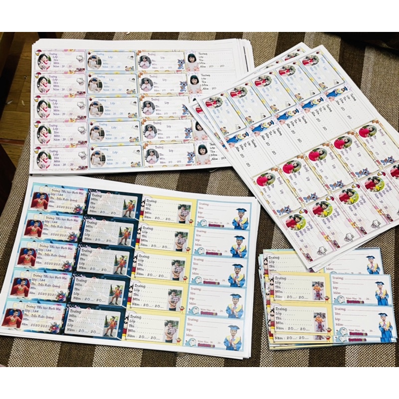 Nhãn vở in theo yêu cầu 40 nhãn/ nhãn dán in ghép theo yêu cầu