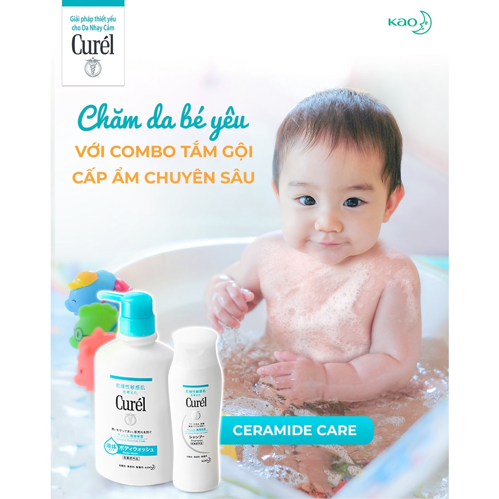 Bộ dưỡng ẩm chuyên sâu toàn thân Curel Sữa tắm 420ml + Sữa dưỡng 220ml