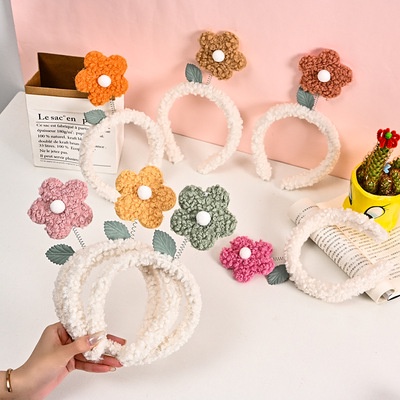 Băng đô lông đính hoa xinh xắn cho nữ