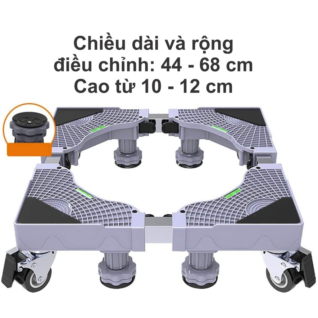 Kệ tủ lạnh, máy giặt cao cấp cố định và có bánh xe.