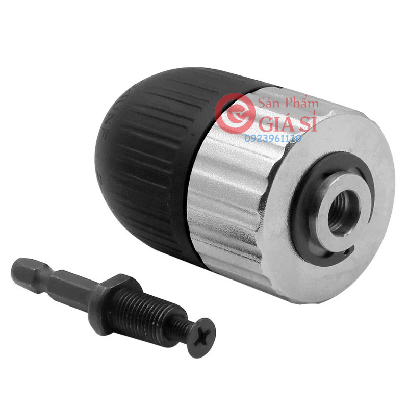 Đầu kẹp mũi khoan 0.8-10mm 3/8-24UNF kèm cán lục giác ❤️freeship❤️
