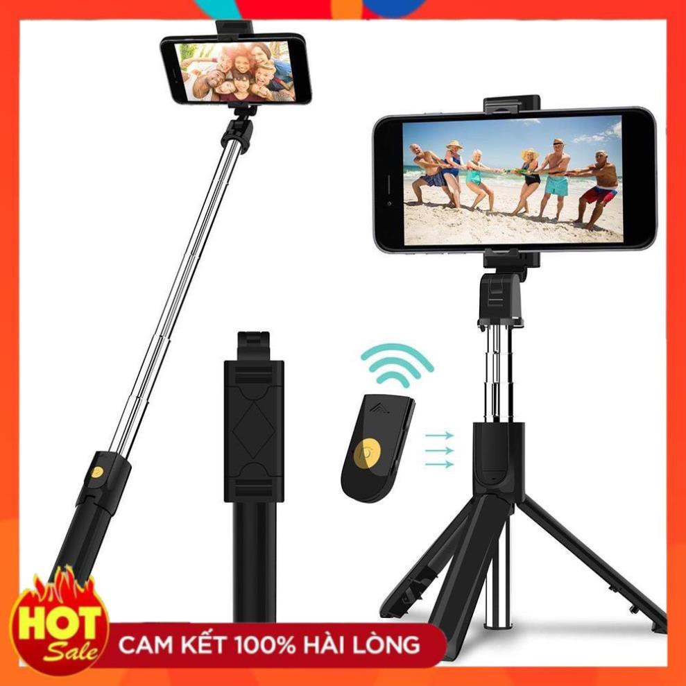 Xả hết-   Gậy Chụp Ảnh 3 Chân Bluetooth Tripod K07, có remote điều khiển từ xa
