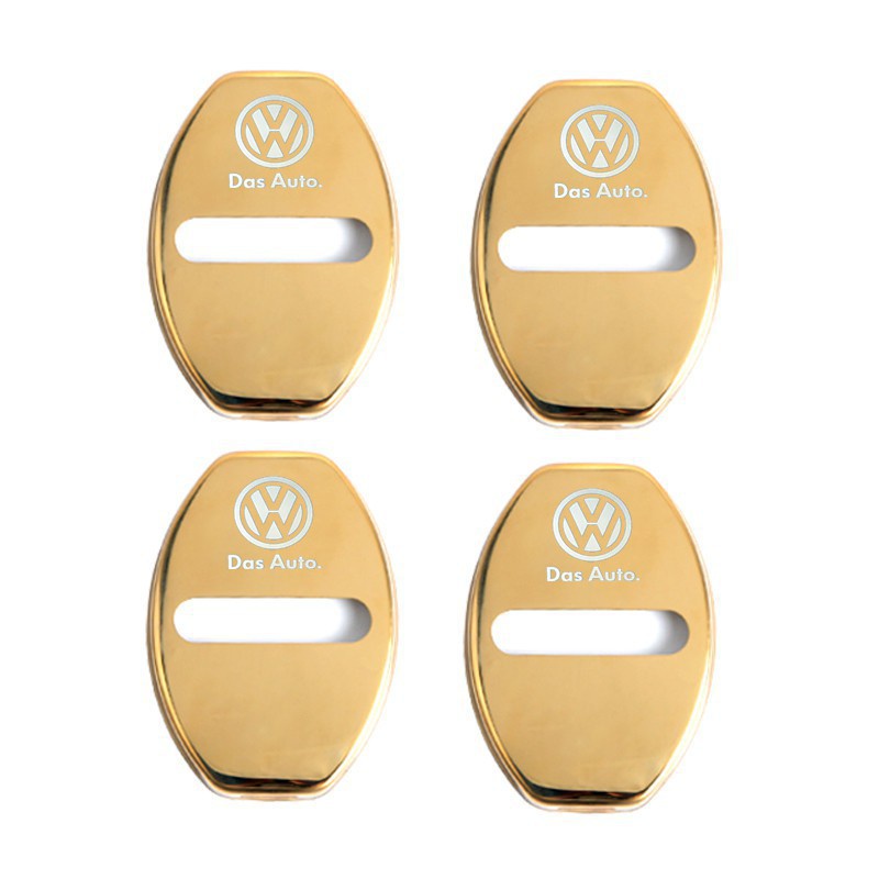 Bộ 4 Miếng Dán Logo Volkswagen Bảo Vệ Khóa Cửa Xe Hơi