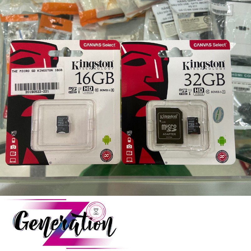 THẺ NHỚ MICRO SD KINGSTON 16GB - 32GB - 64GB