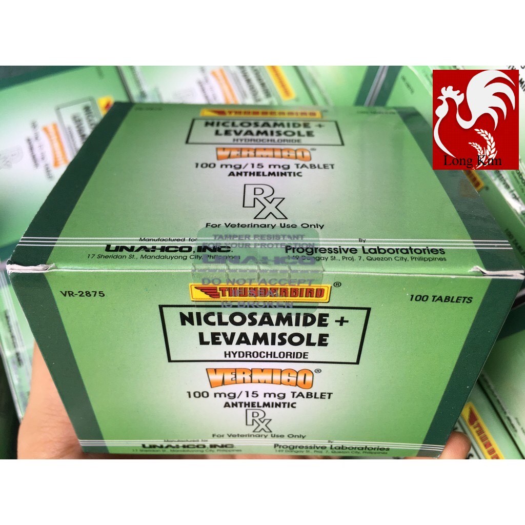 [Mã PET50K giảm Giảm 10% - Tối đa 50K đơn từ 250K] Xổ lãi Philipines cao cấp Vermigo Thunderbird cho gà vỉ 10 viên